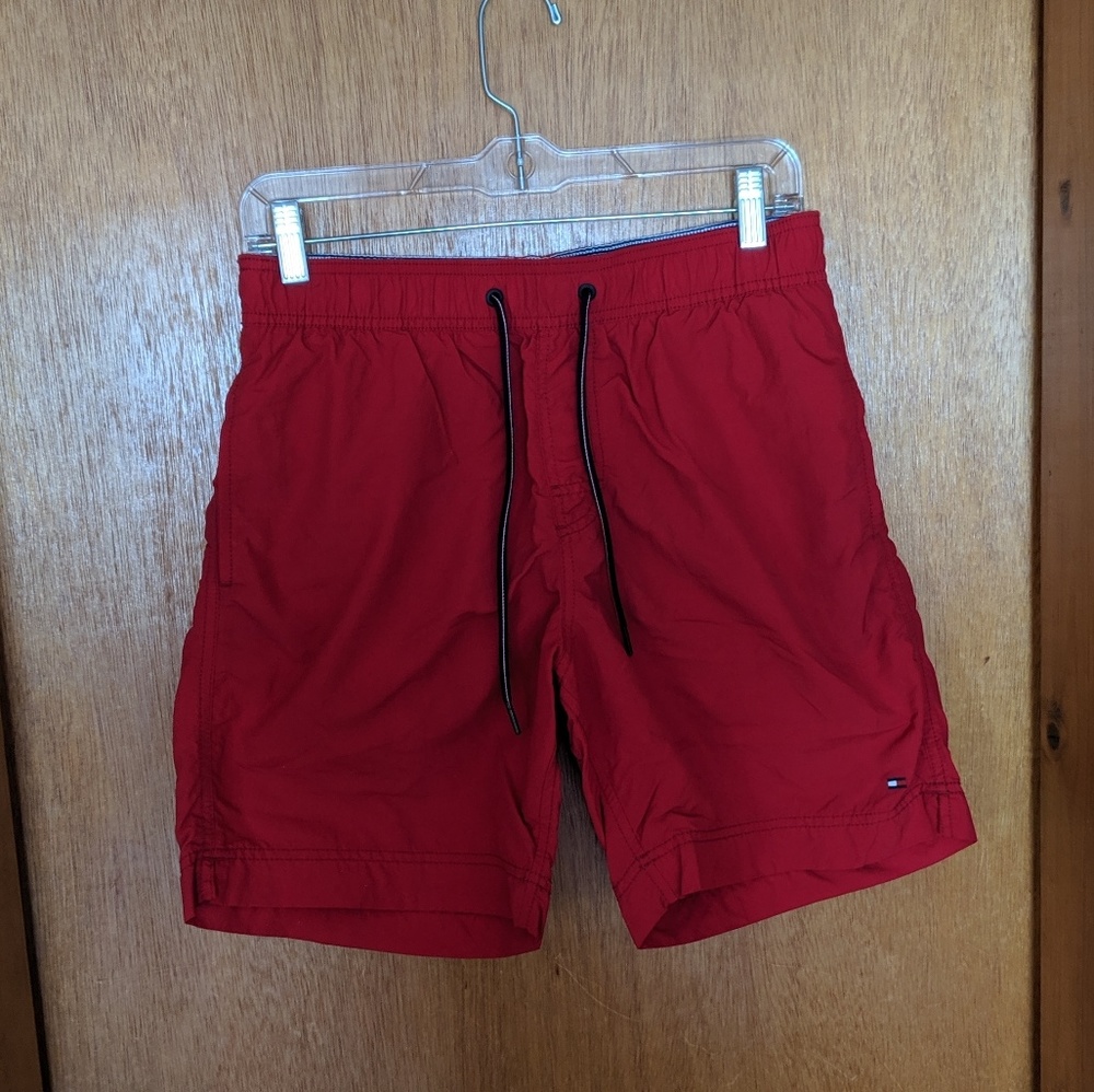 Tommy Hilfiger Red Swim Trunks